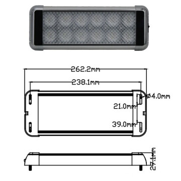 Alta potência LED Interior luz 24W EMC aprovado